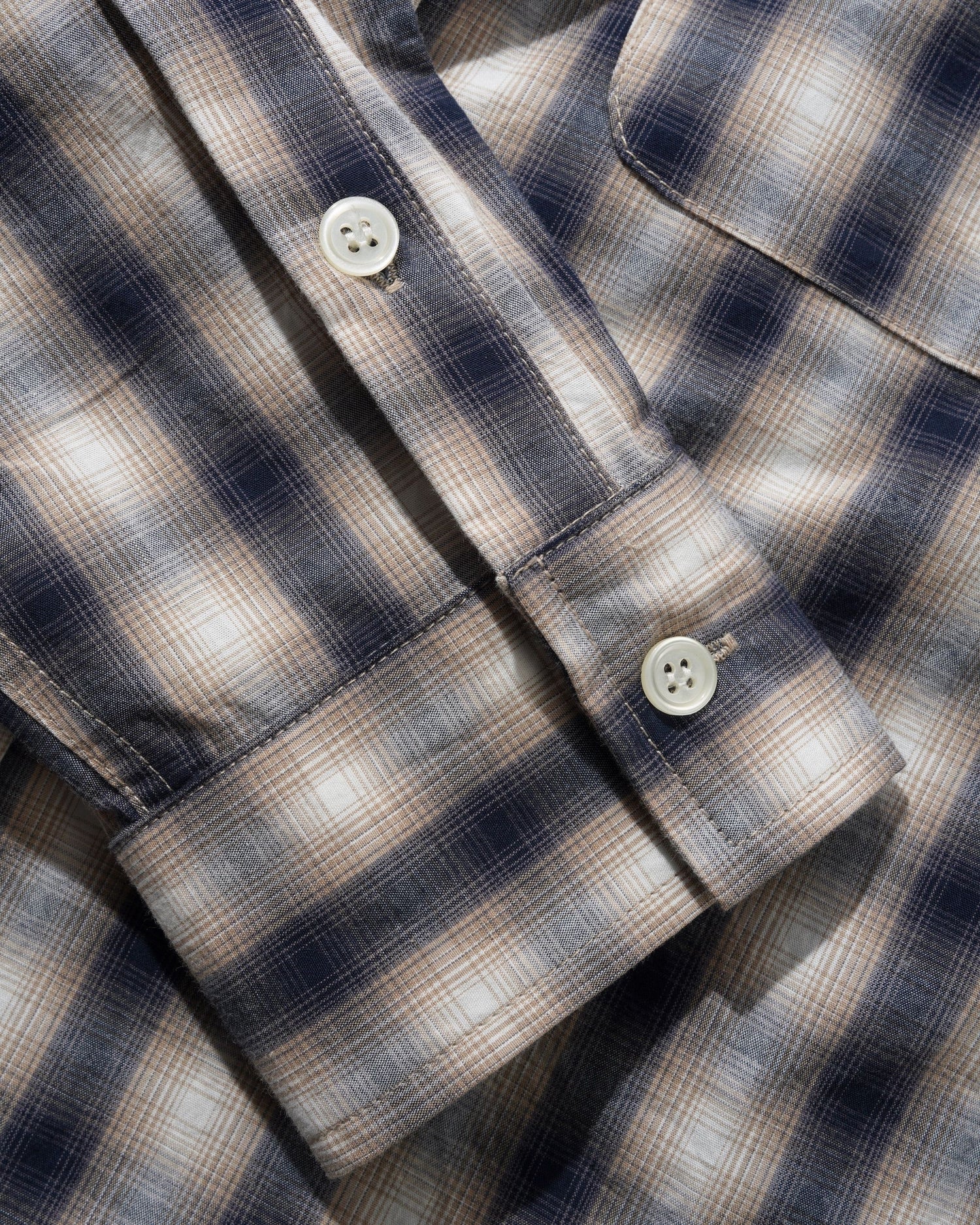 Shadowplaid Shirt, Tan