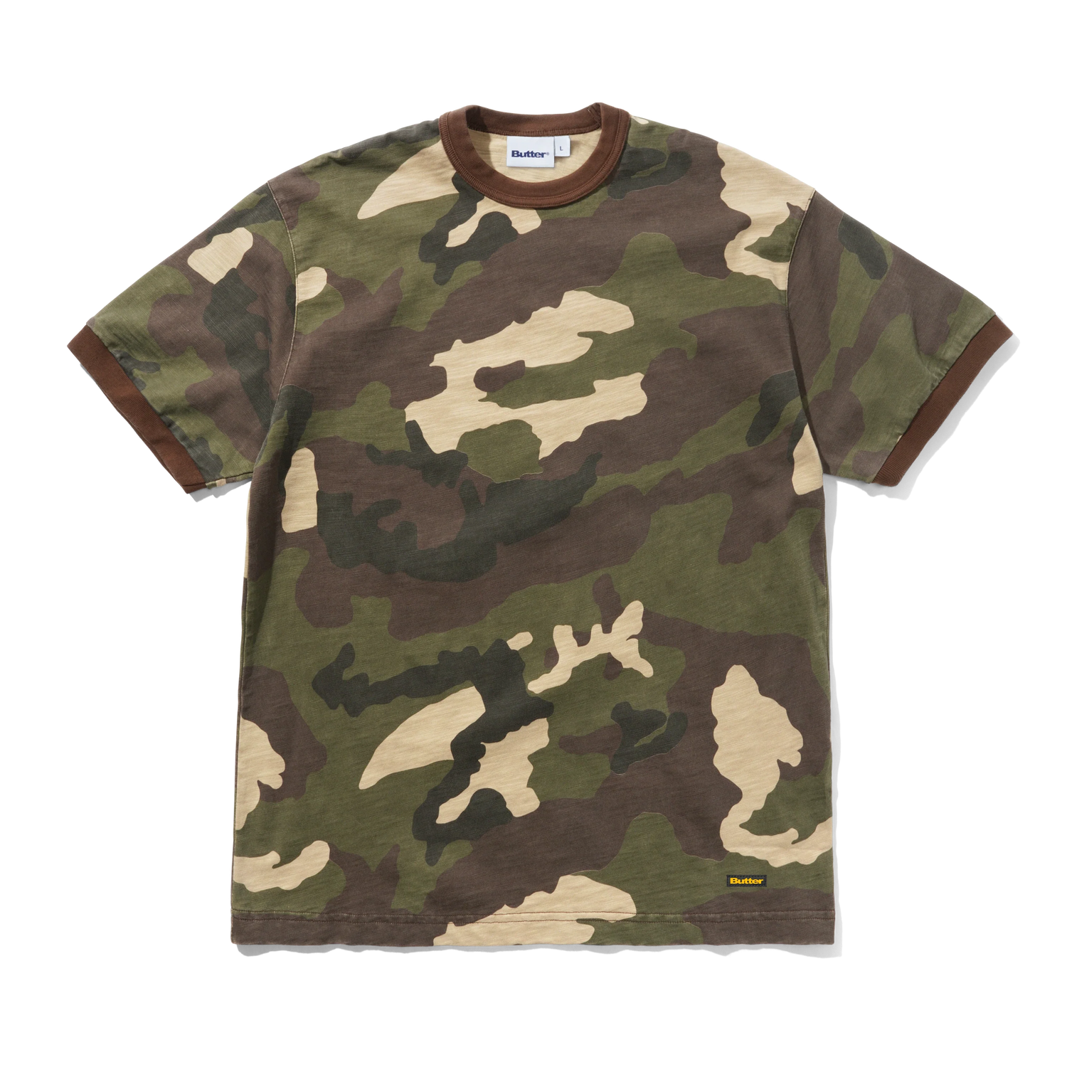 Slub Ringer Tee, Woodland Camo