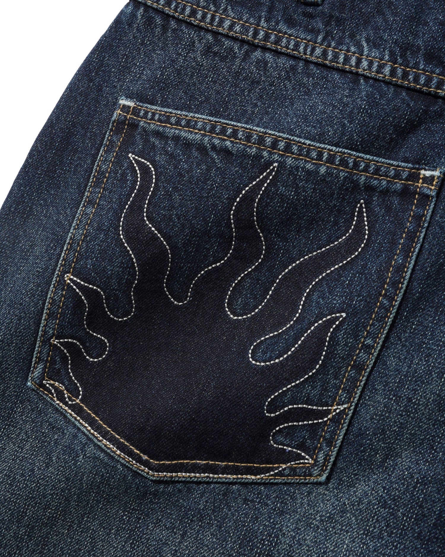 Solar Fade Denim Shorts, Blue Tint Ripple
