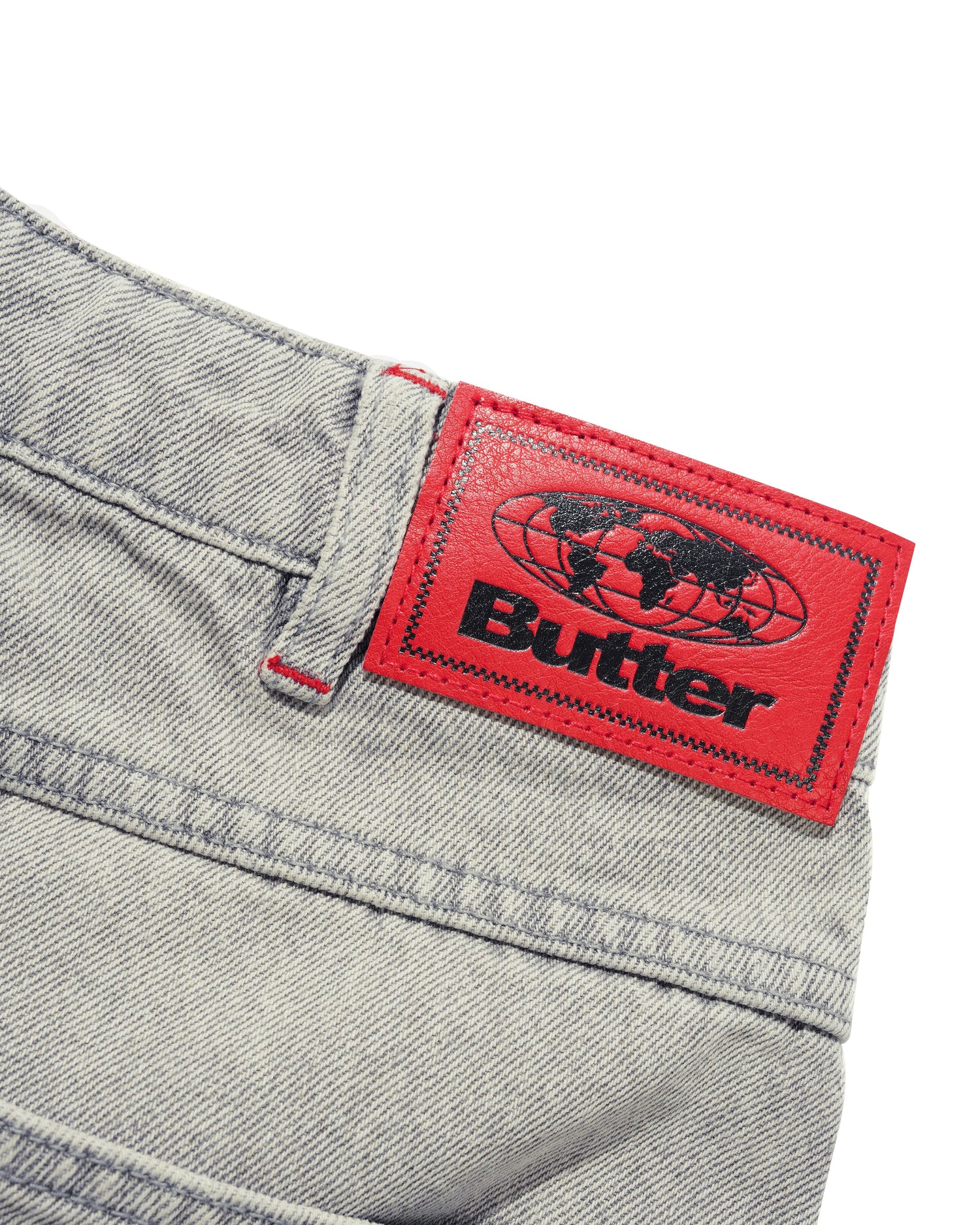 Solar Fade Denim Shorts, Grey Wash