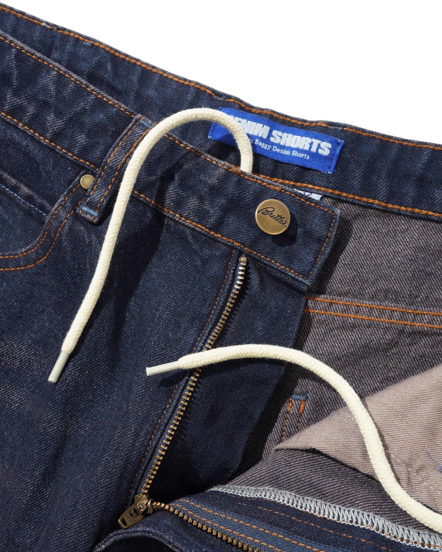 Solar Fade Denim Shorts, Tinted Dark Indigo