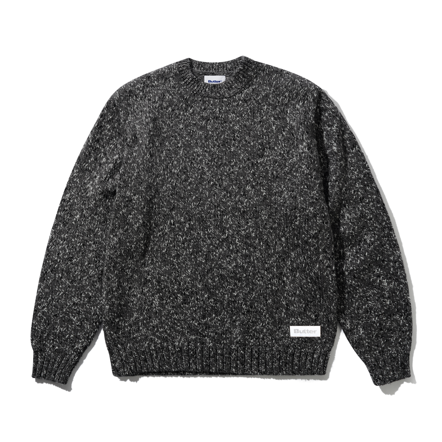 Speckle Knit Sweater, Charcoal