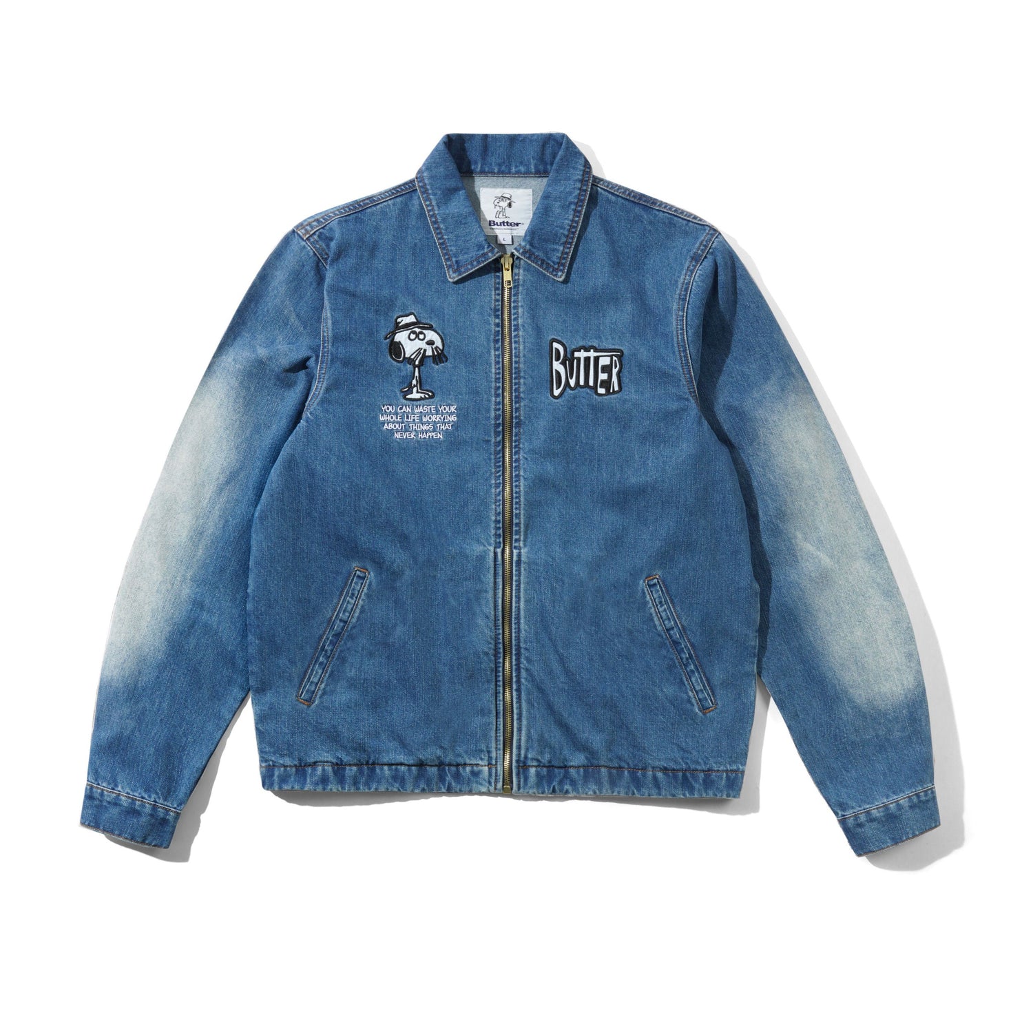 Spike Jacket, Distressed Indigo