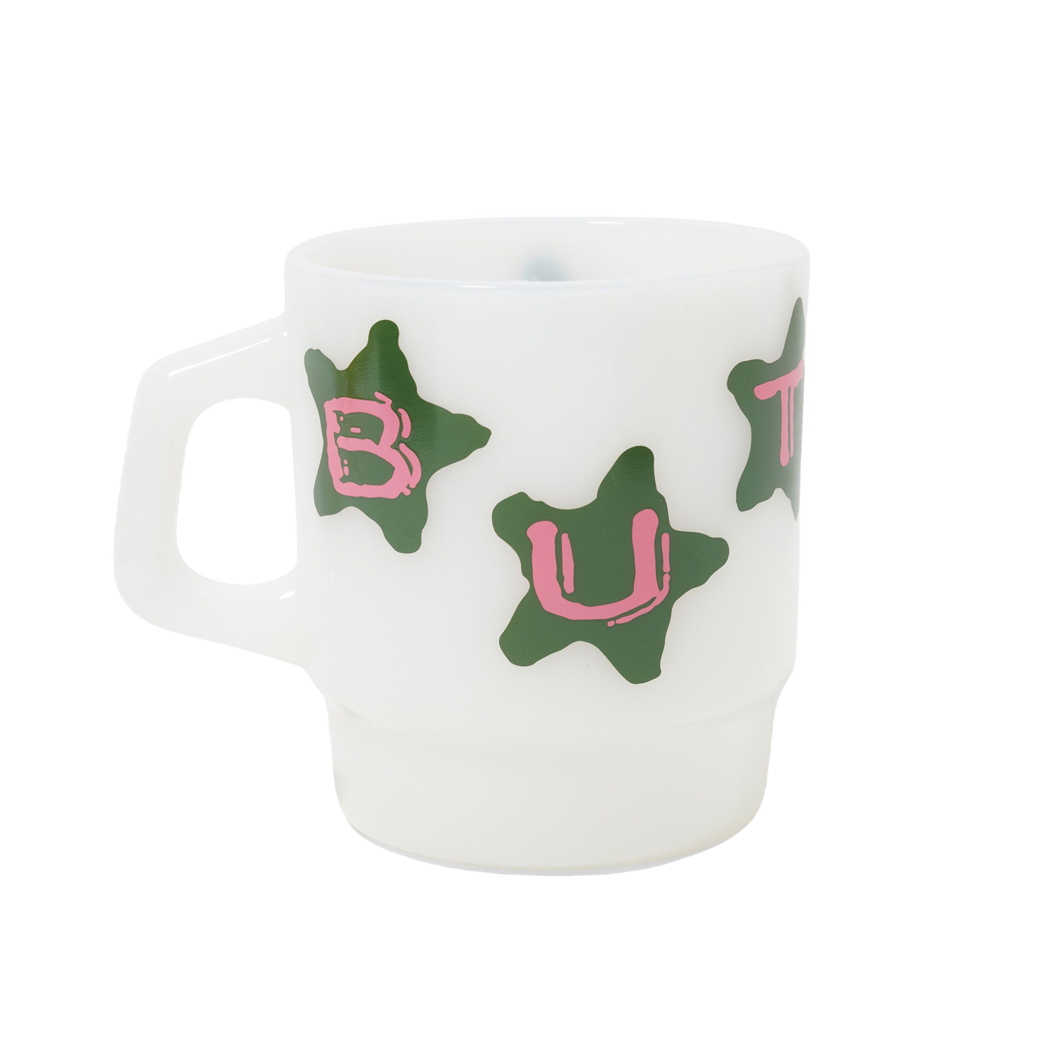 Stars Milk Glass, White