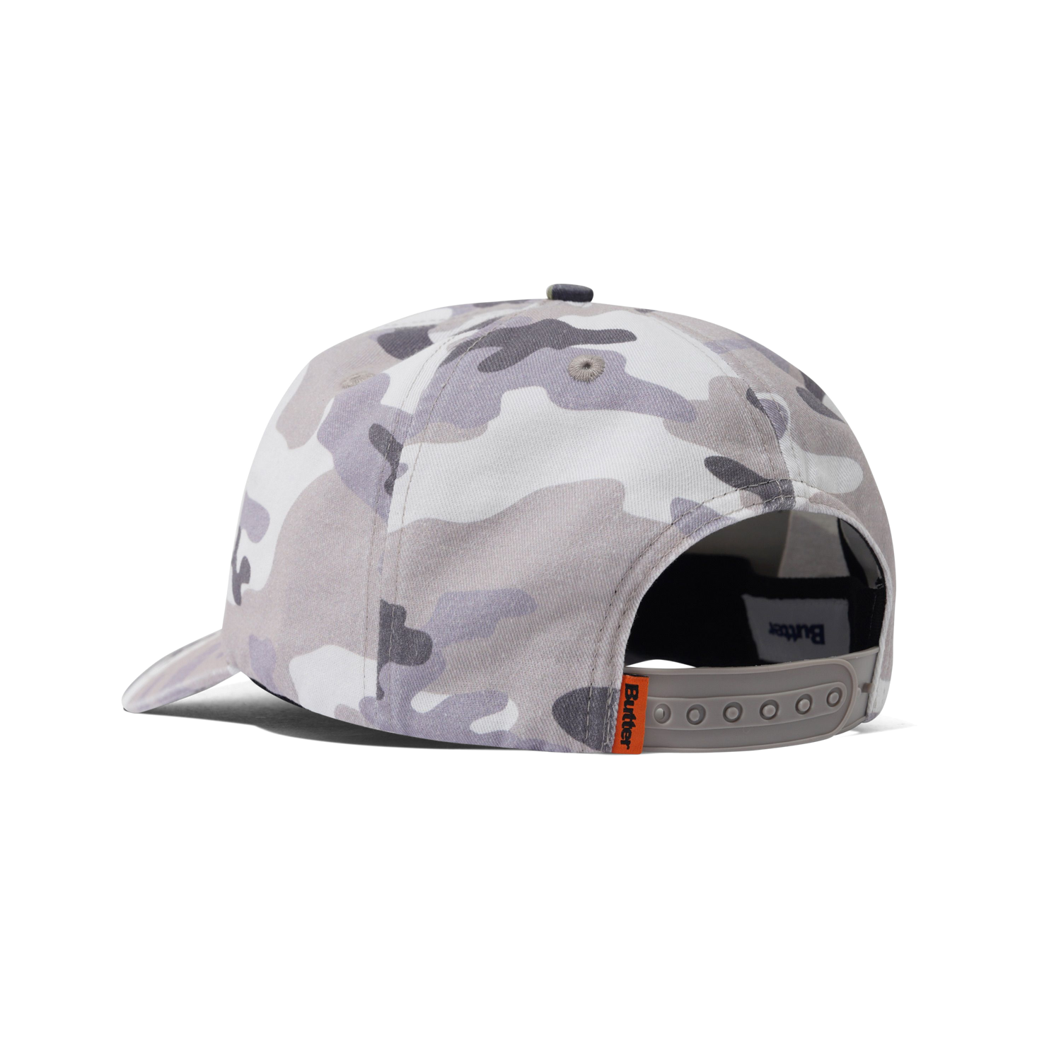 Stretch 5 Panel Cap, Washed Snow Camo