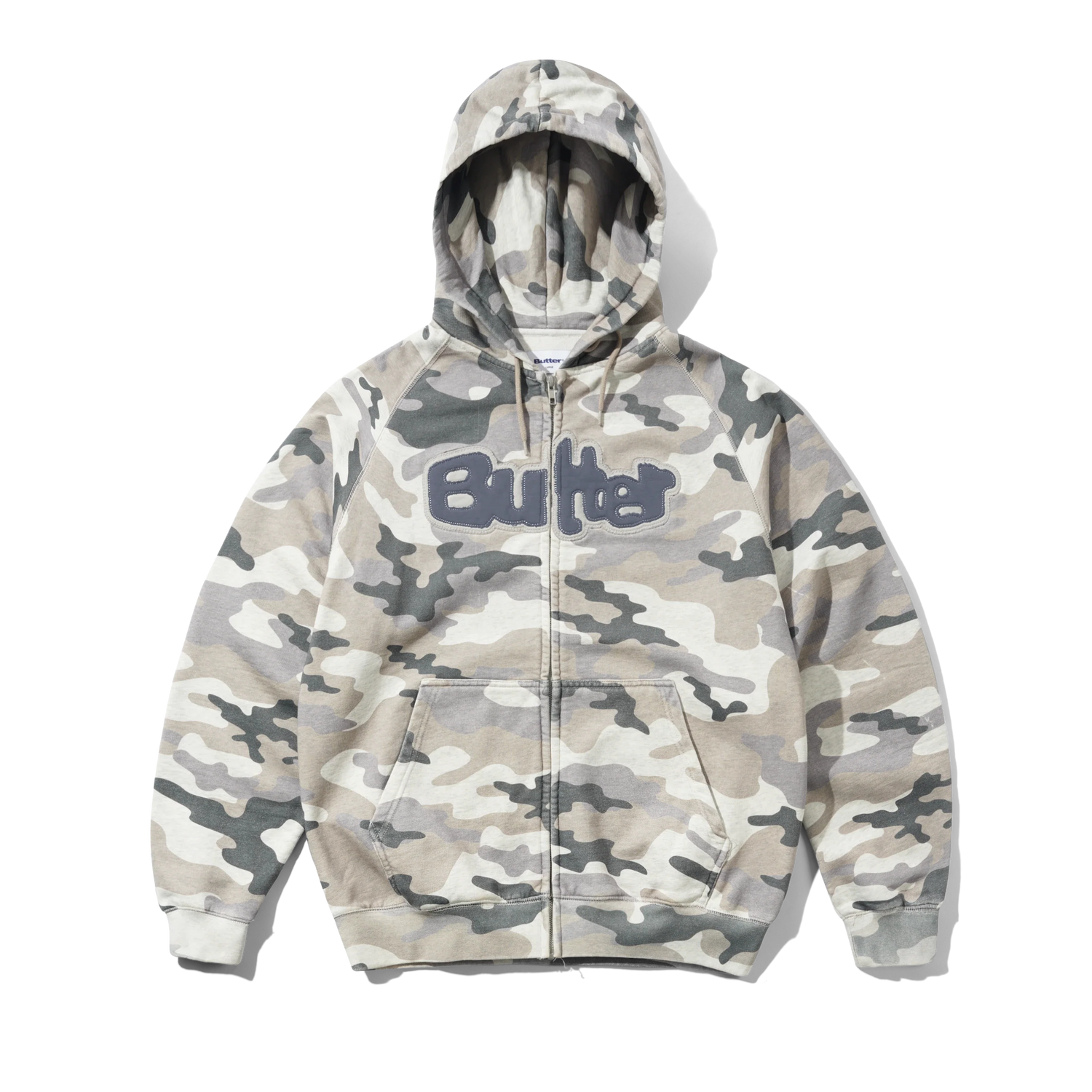 Stretch Zip-Thru Hood, Snow Camo