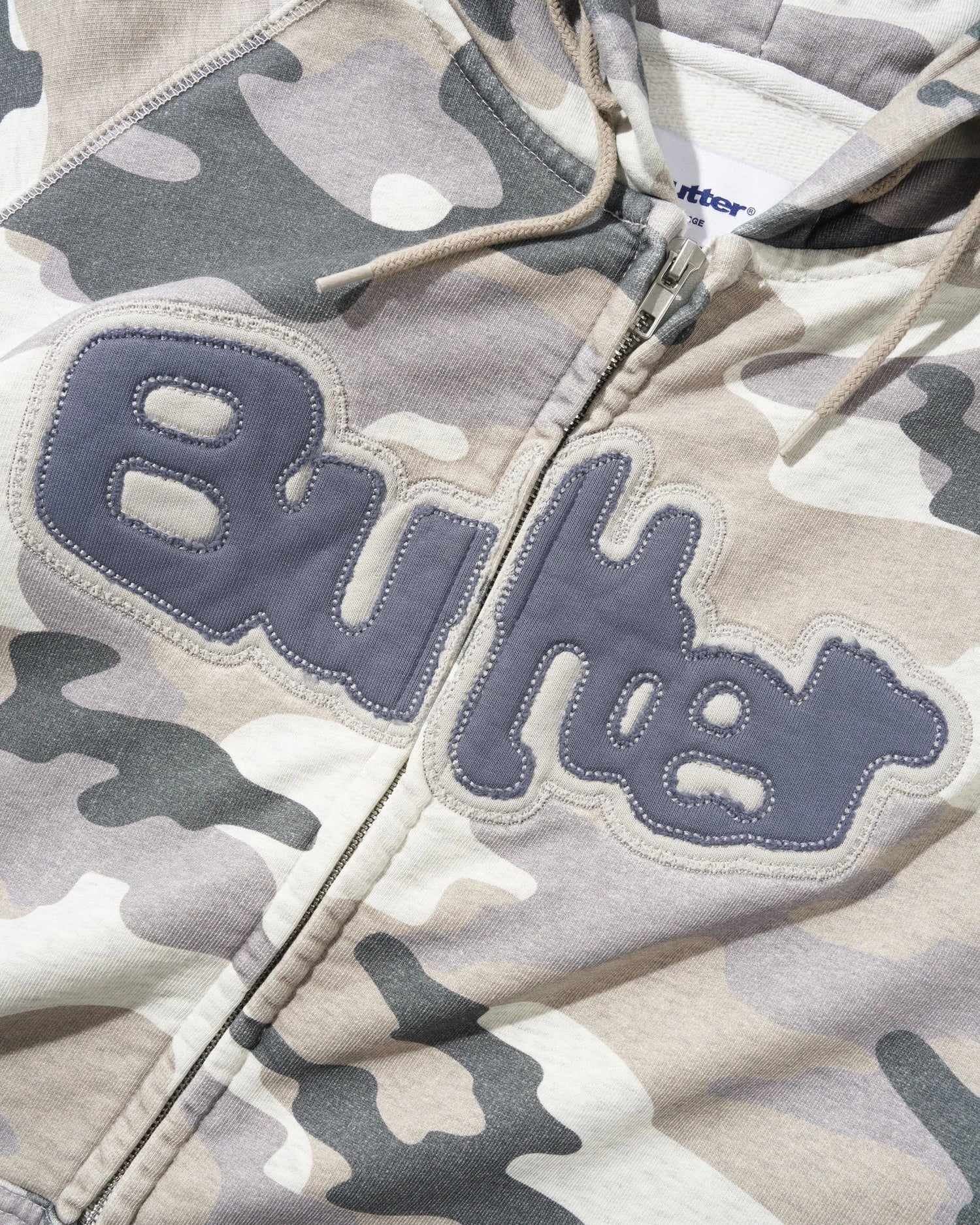 Stretch Zip-Thru Hood, Snow Camo
