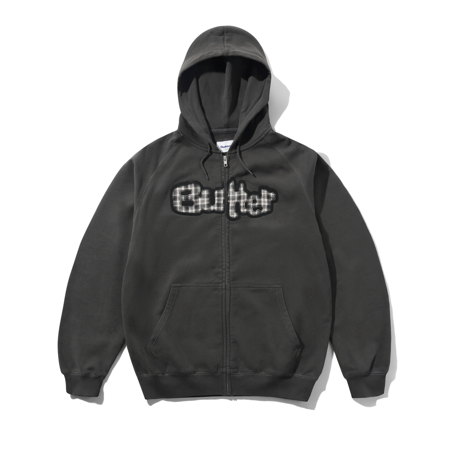 Stretch Zip-Thru Hood, Washed Black