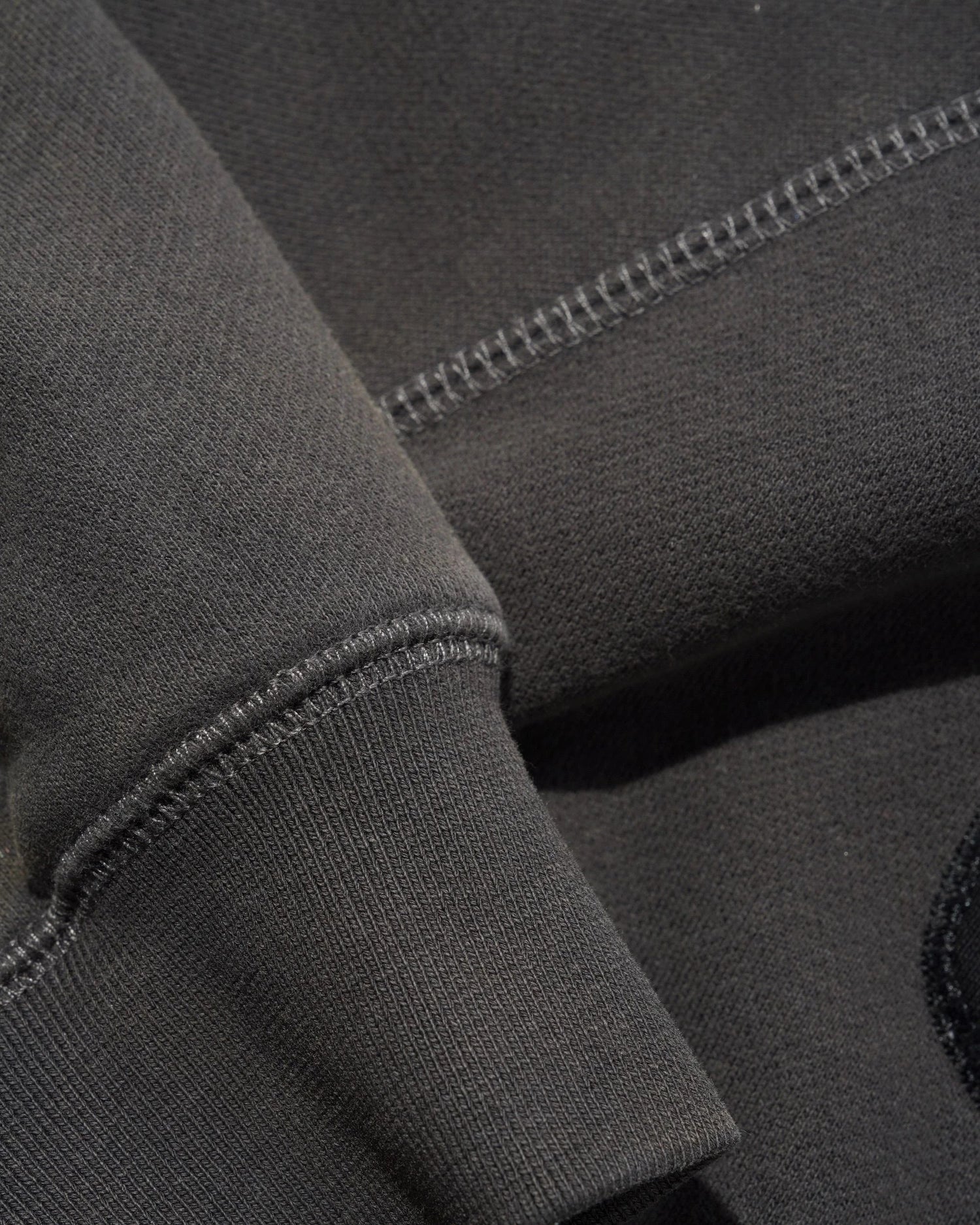 Stretch Zip-Thru Hood, Washed Black