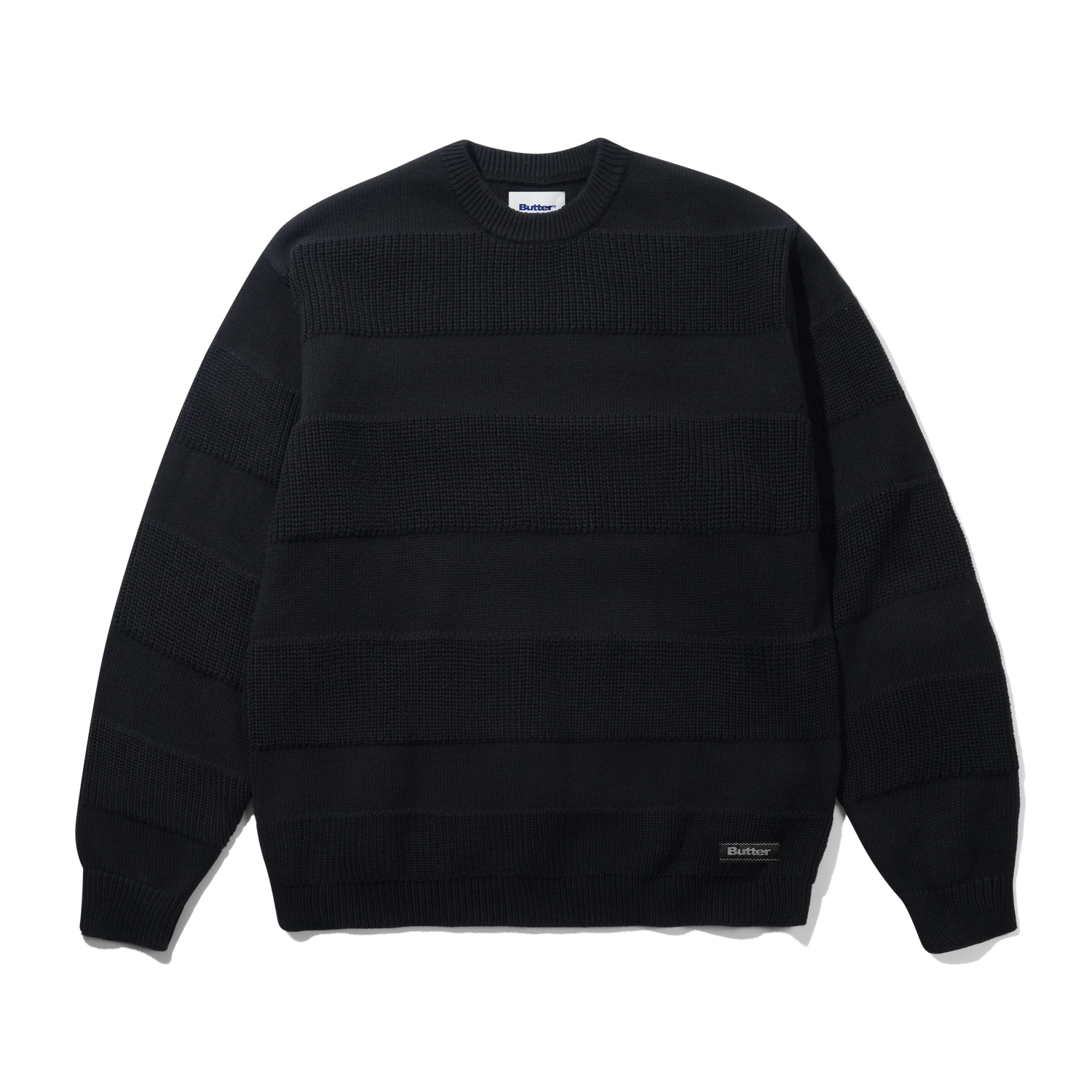 Stripe Knit Sweater, Black