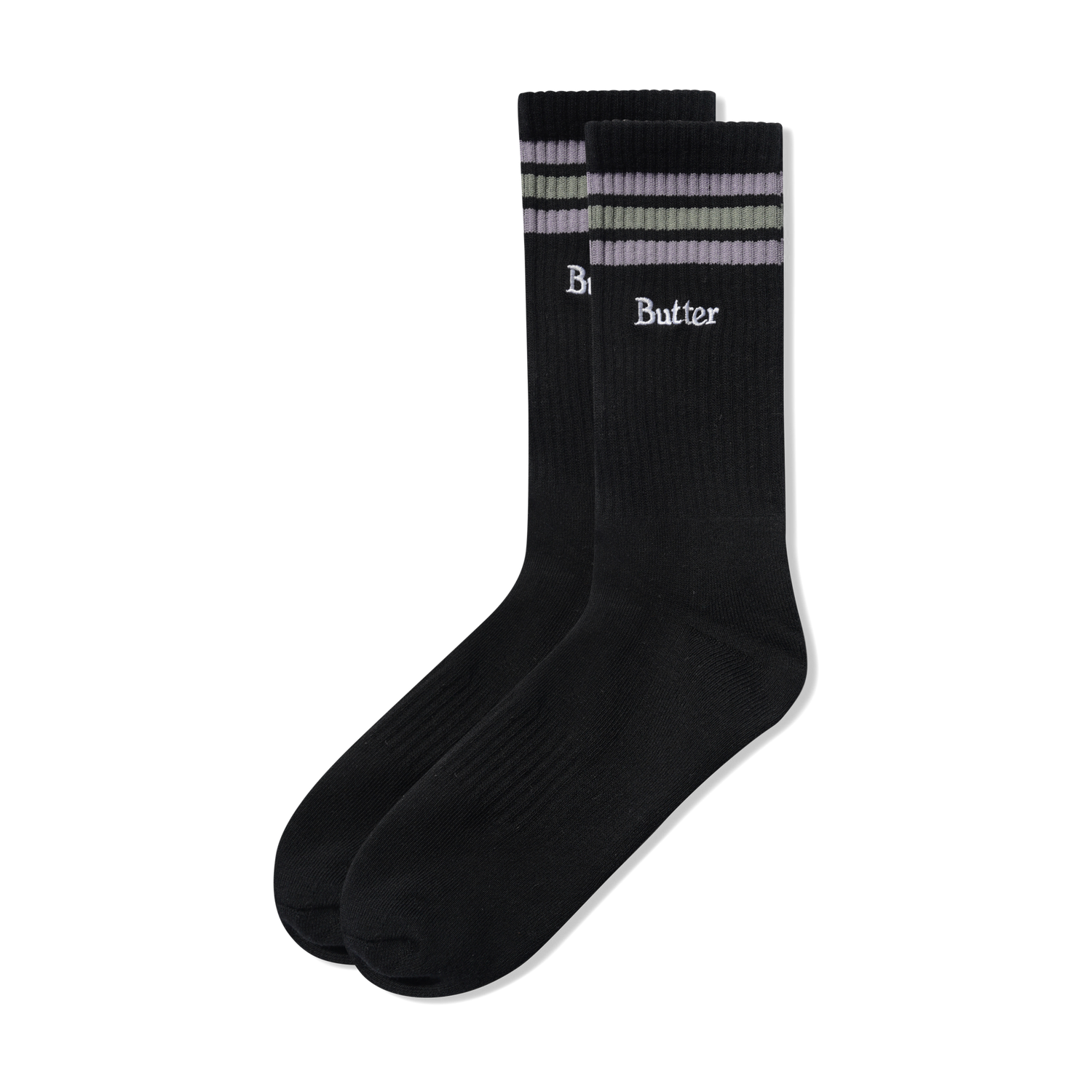 Stripe Socks, Black
