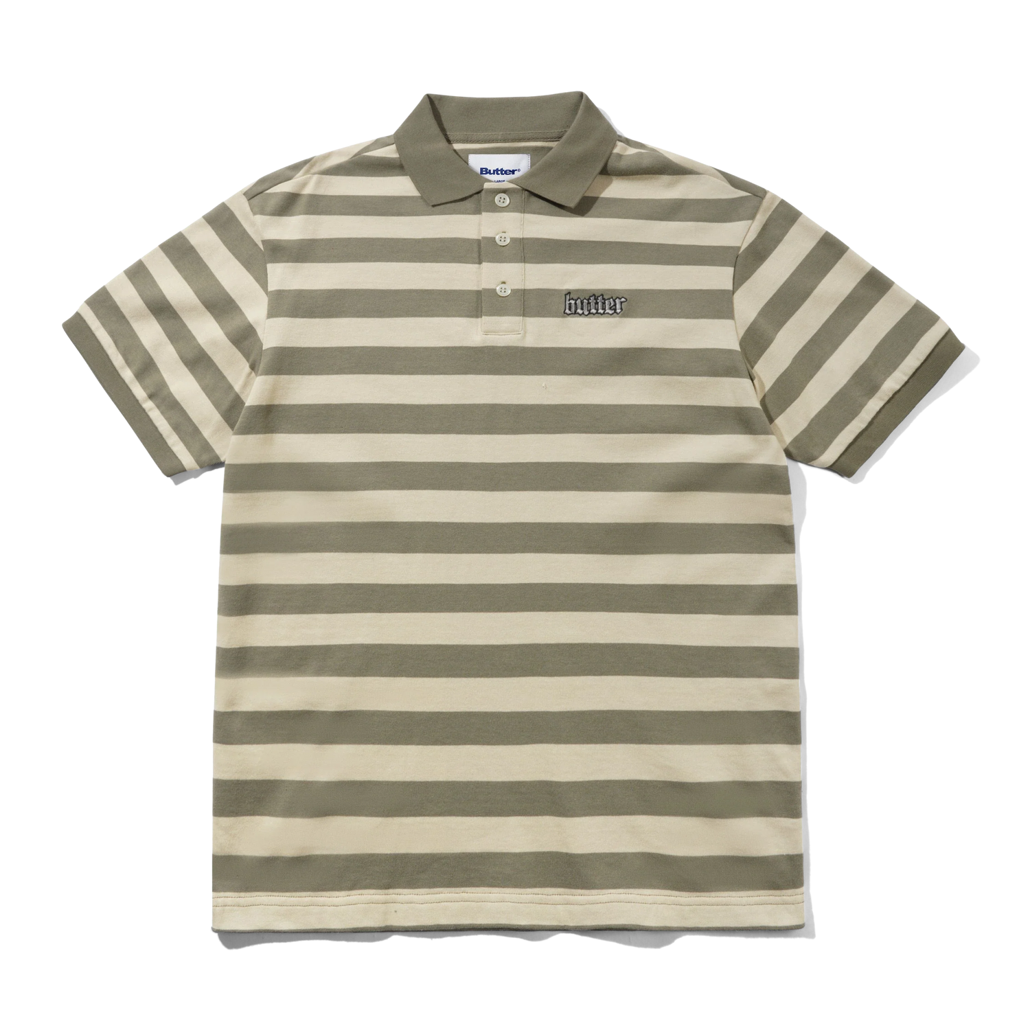 Striped Polo Shirt, Beige / Tan