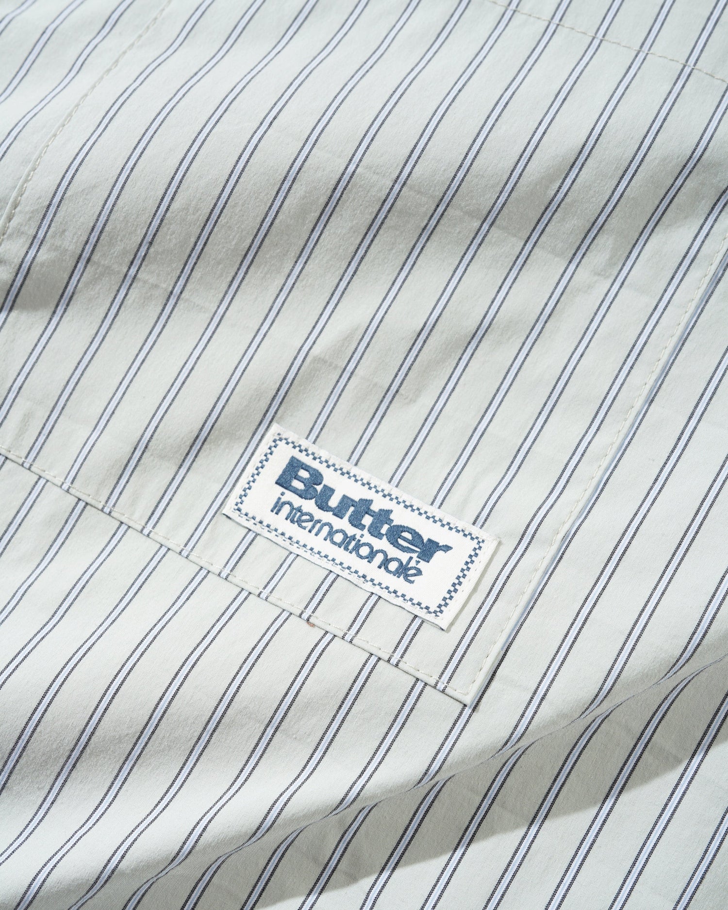Vertical Stripe S/S Shirt, Dull Mint