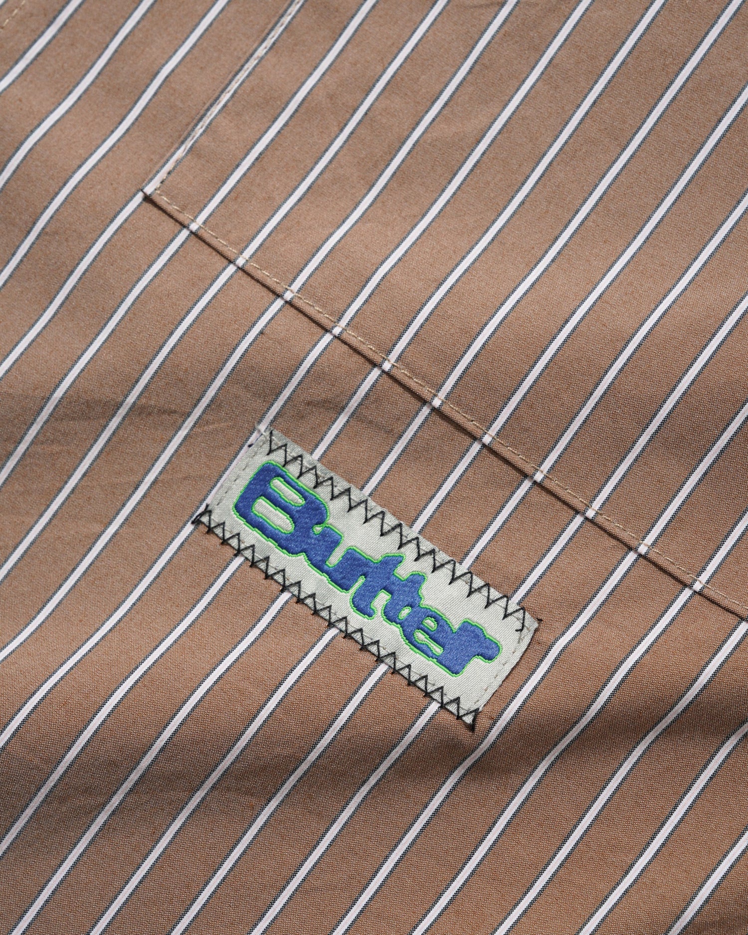 Vertical Stripe S/S Shirt, Tobacco