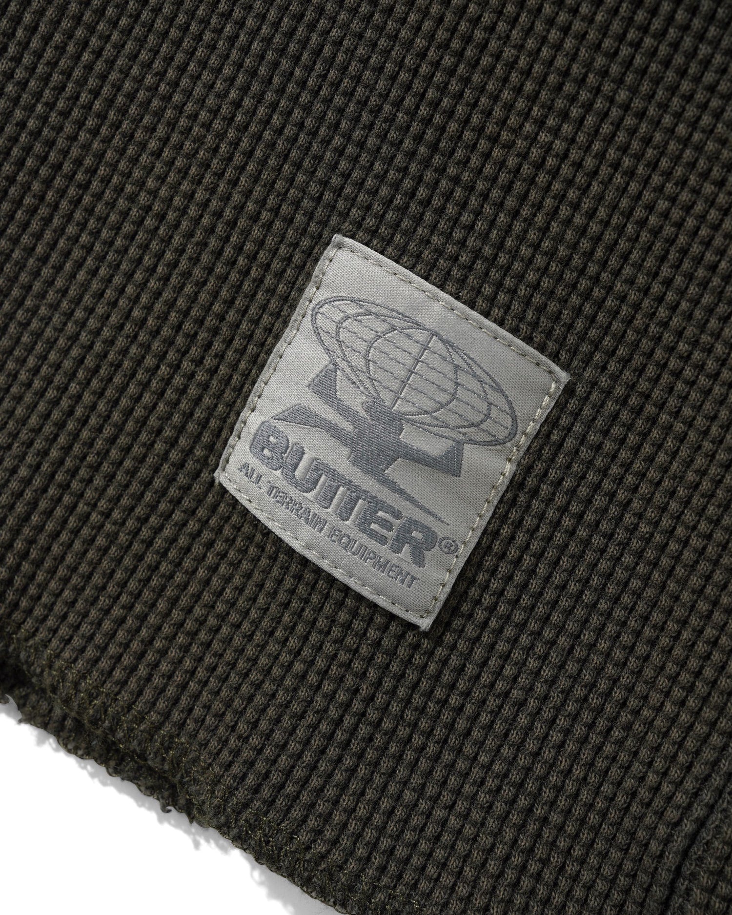 Waffle L/S Top, Washed Dark Grey