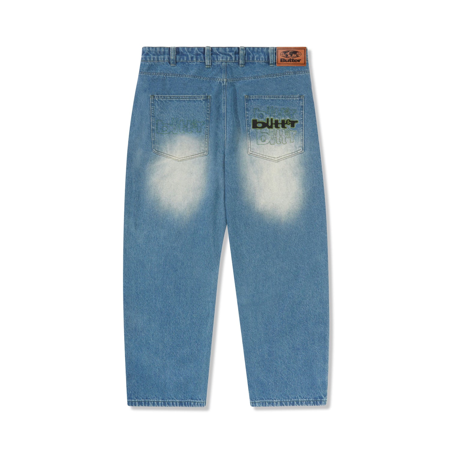 Warped Denim Jeans, Washed Mid Blue