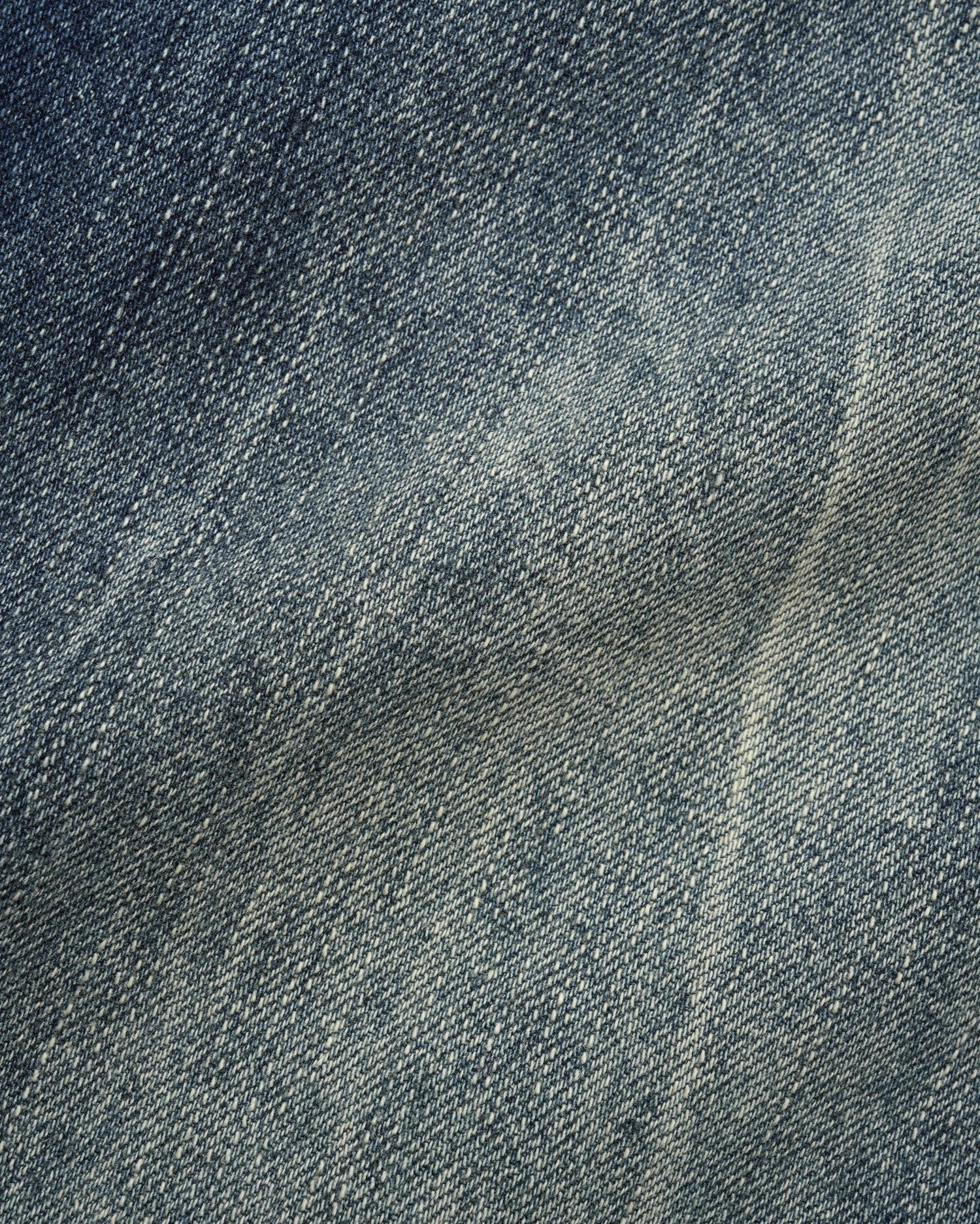 Wide Cut Denim Jeans, Mid Streaky Blue