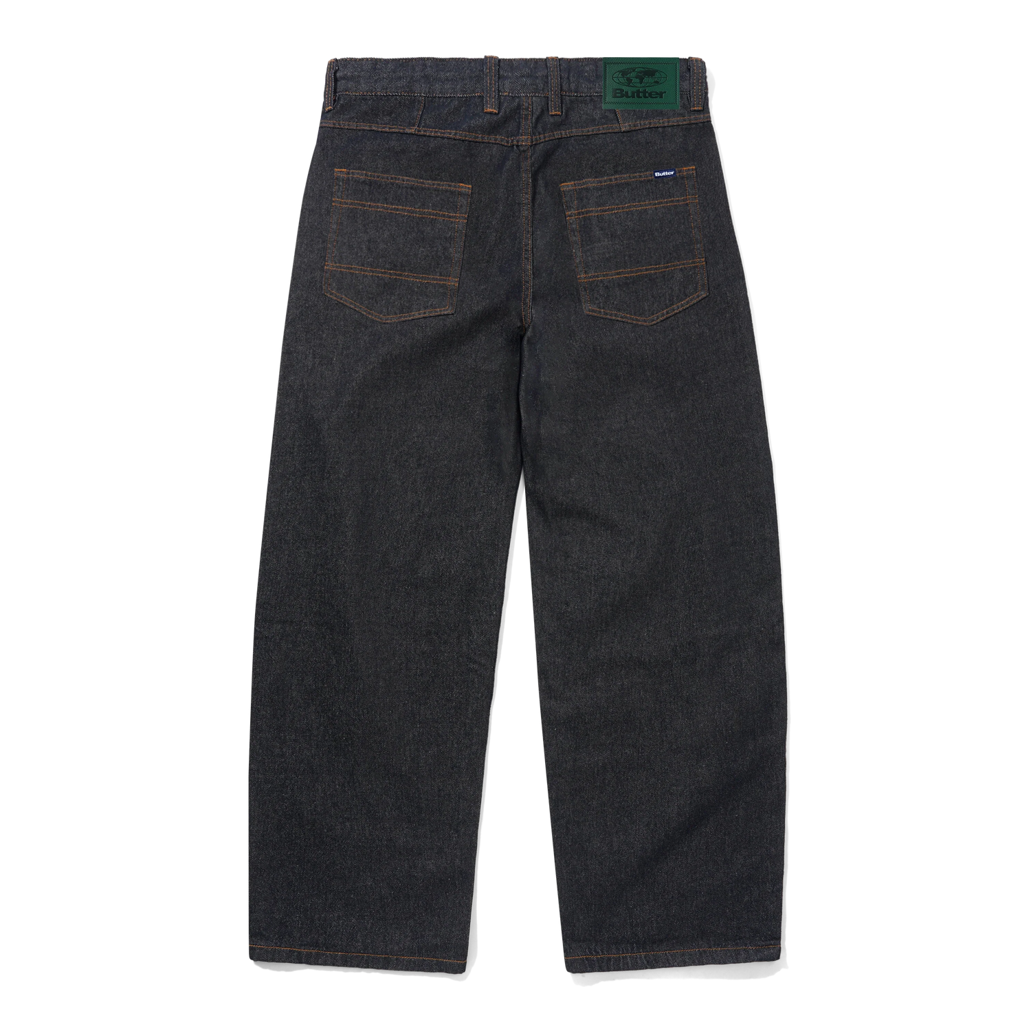Wide Cut Denim Jeans, Raw Indigo