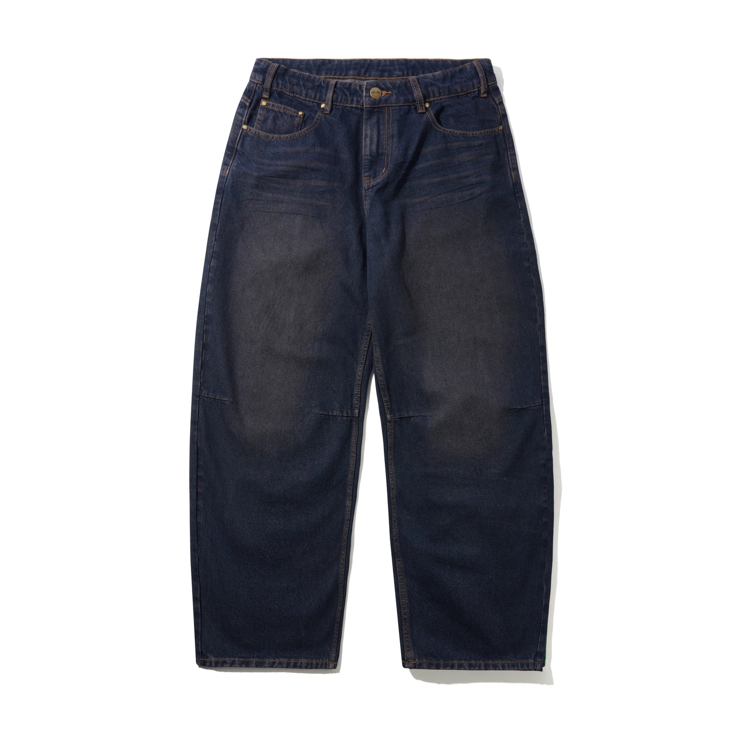 Wide Cut Denim Jeans, Tinted Dark Indigo