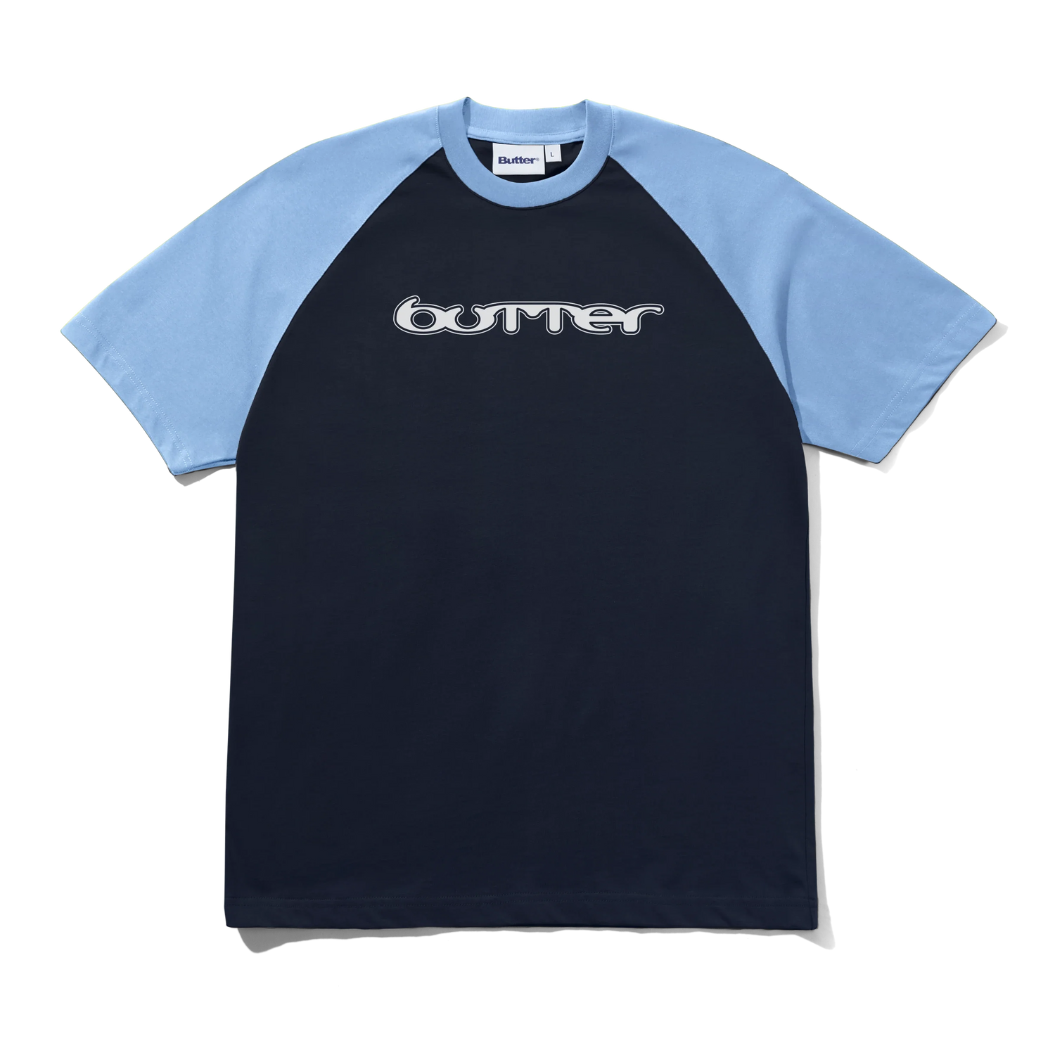 Witness Raglan Tee, Sky / Navy