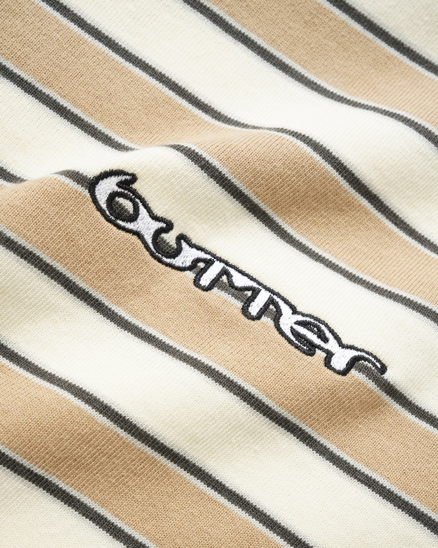 Witness Stripe Polo, Tan / Ivory