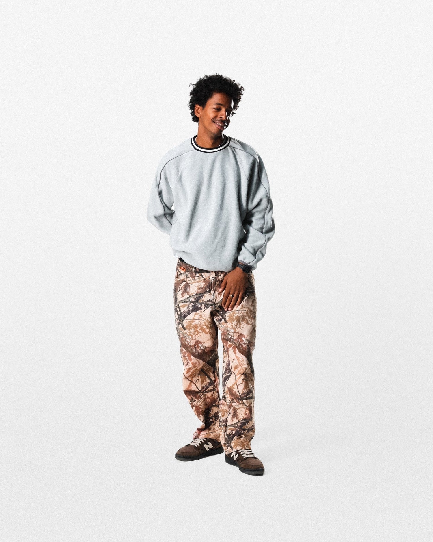 Foliage Camo Denim Jeans, Tan