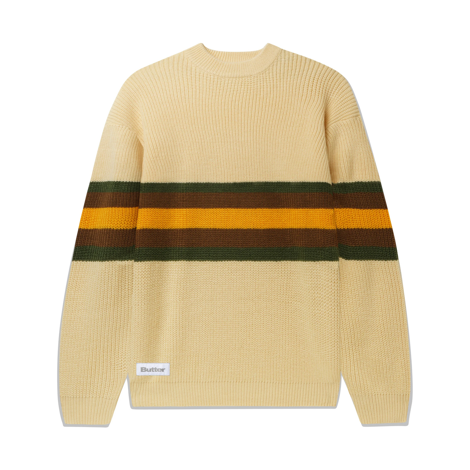 Stripe Knitted Sweater, Cream