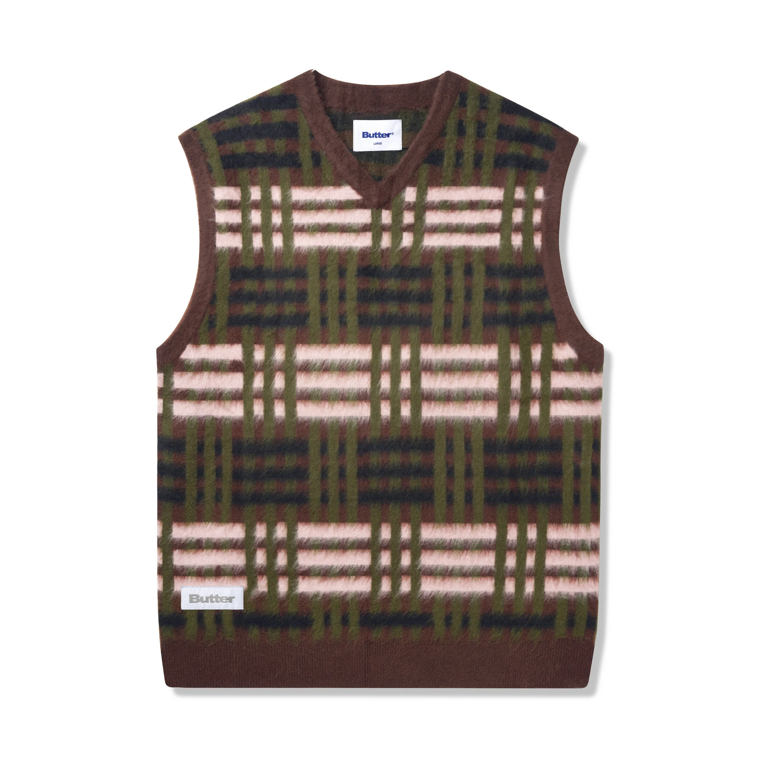 Weave Knitted Vest, Chestnut