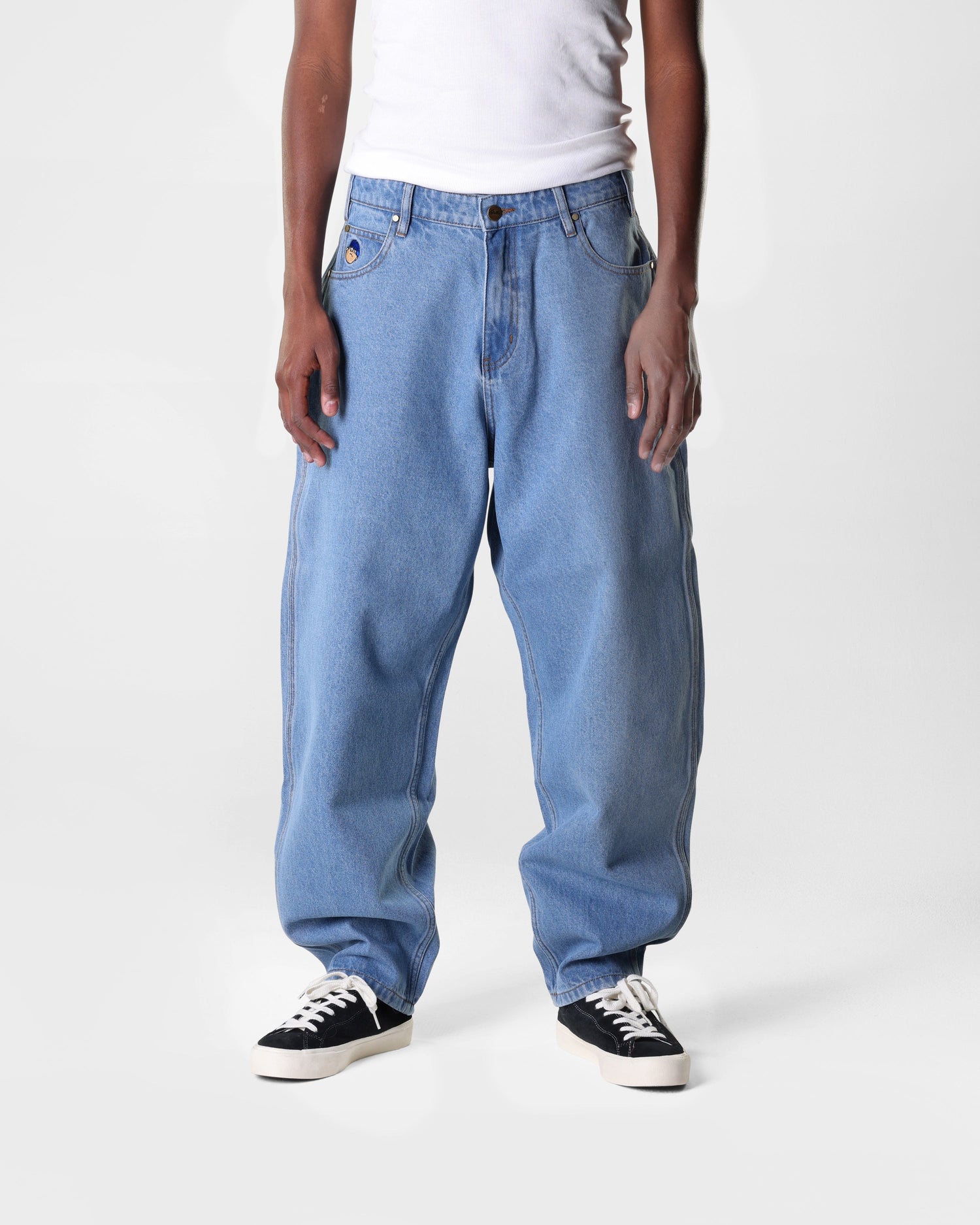 Santosuosso Denim Jeans, Washed Indigo