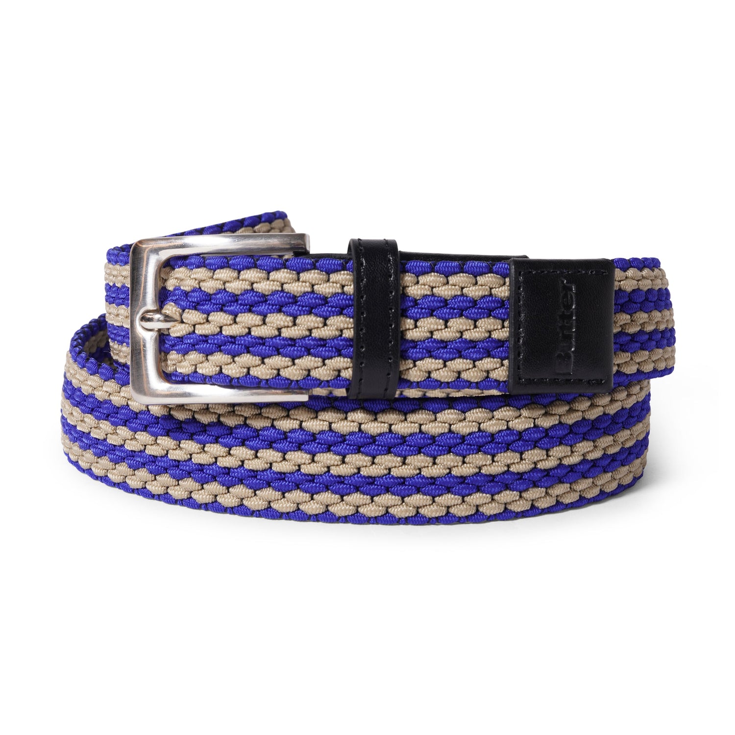 Braided Belt, Navy / Cream