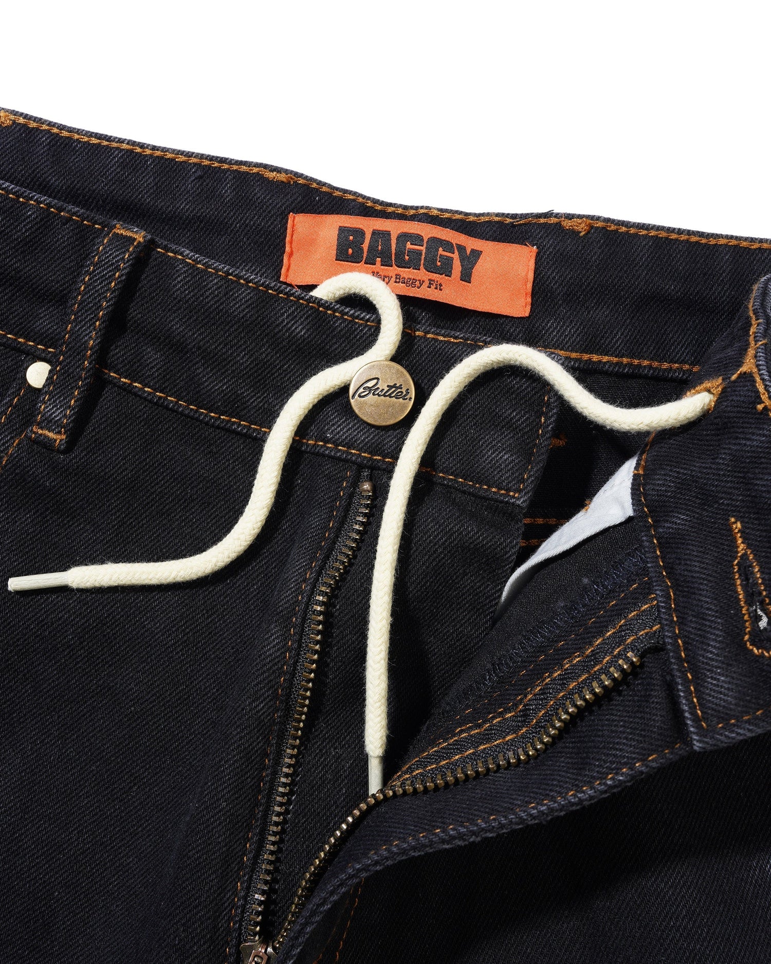 Fantasia Baggy Denim Jeans, Washed Black