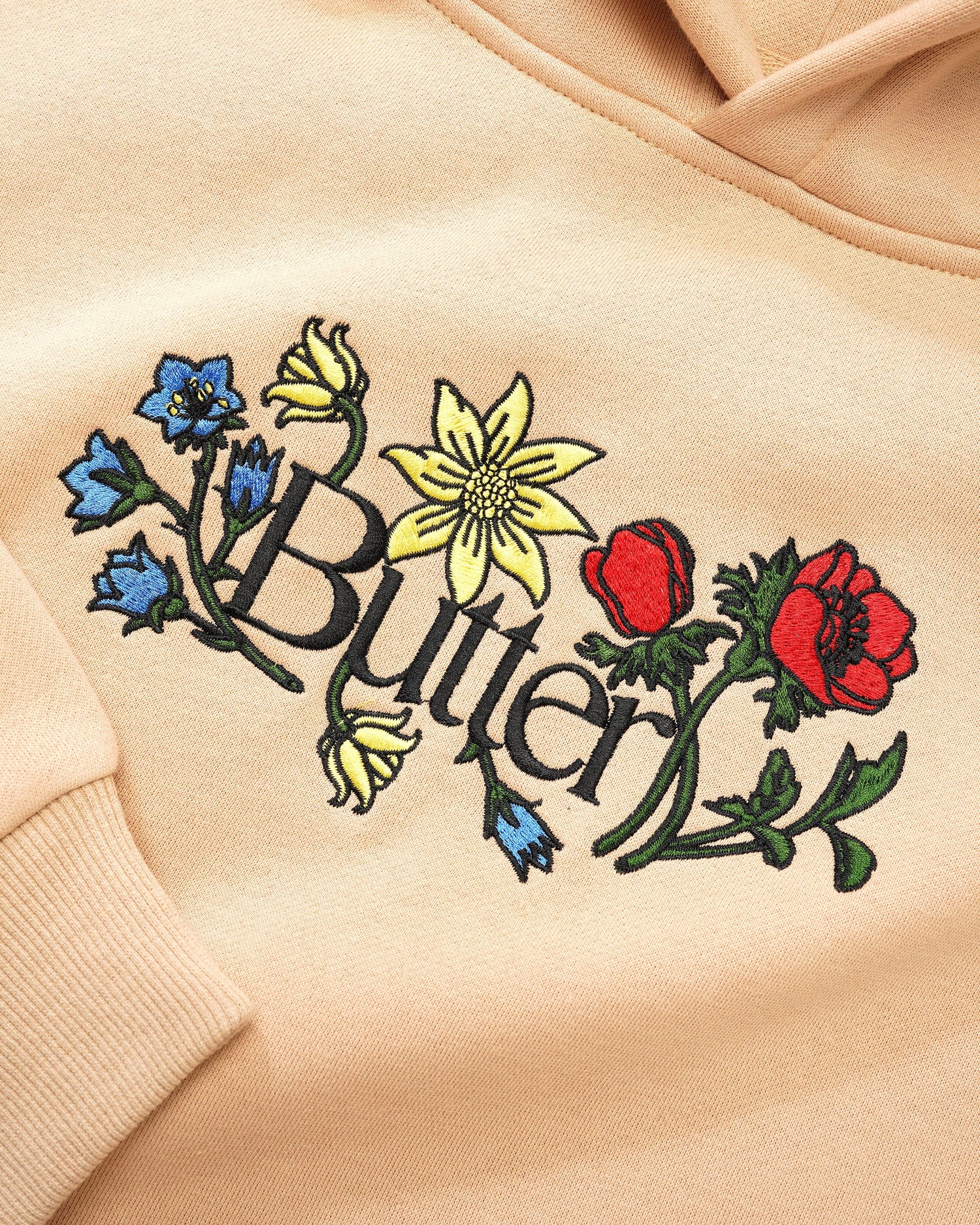 Floral Embroidered Pullover, Tan