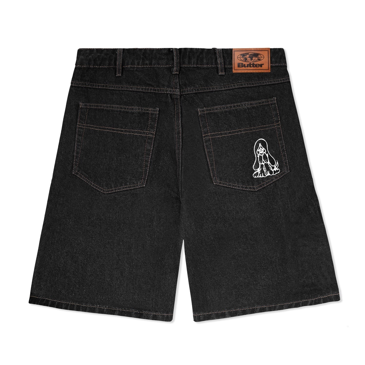 Hound Denim Shorts, Washed Black