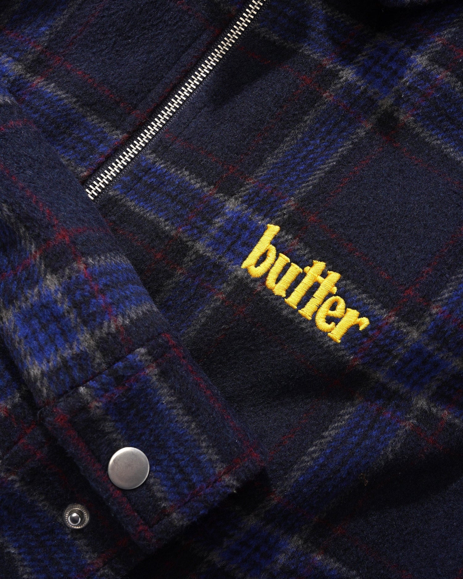 Plaid Flannel Insulated Overshirt, Navy