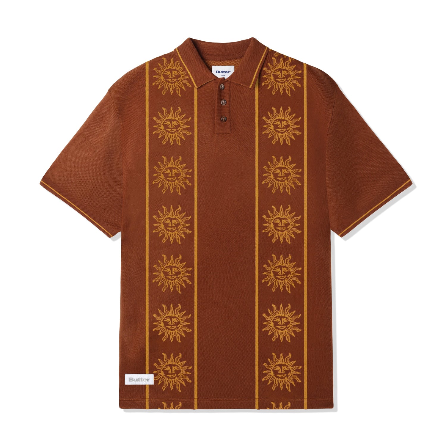 Solar Knit S/S Shirt, Brown